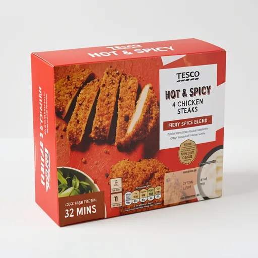 Tesco 4 Hot & Spicy Chicken Steaks 380G