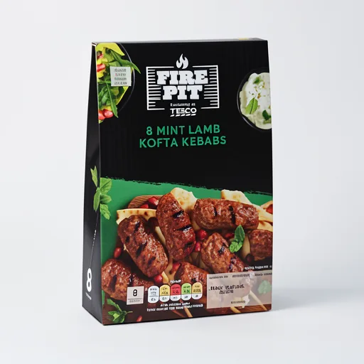TESCO FIRE PIT 8 MINT LAMB KOFTAS 320G