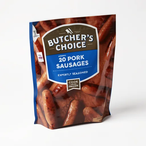 Butcher's Choice 20 Pork Sausages 907G