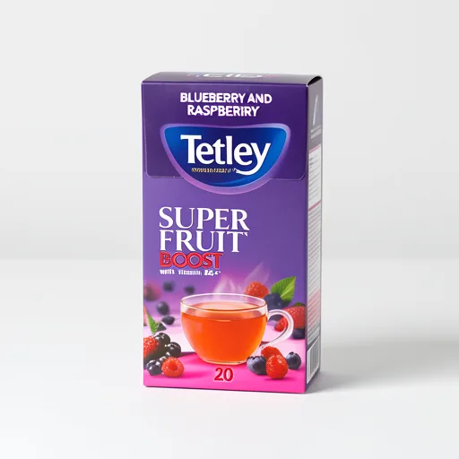 Tetley Super Fruits Boost Blueberry and Raspberry 20 Tea Bags 40g