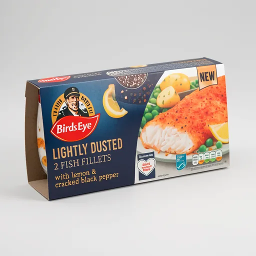 Birds Eye Captain's Discoveries 2 Lightly Dusted Fish Fillets with Lemon & Cracked Black Pepper 280g