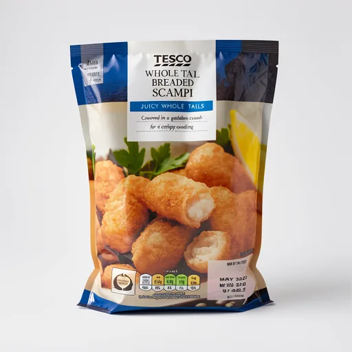 Tesco Wholetail Breaded Scampi 280G