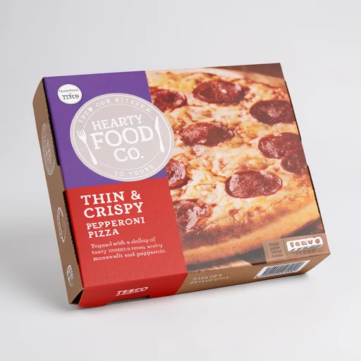 Hearty Food Thin Pepperoni Pizza 314G