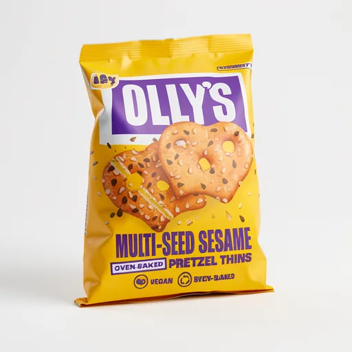 Olly's Pretzels Multi-Seed Sesame Oven-Baked Pretzel Thins 140g