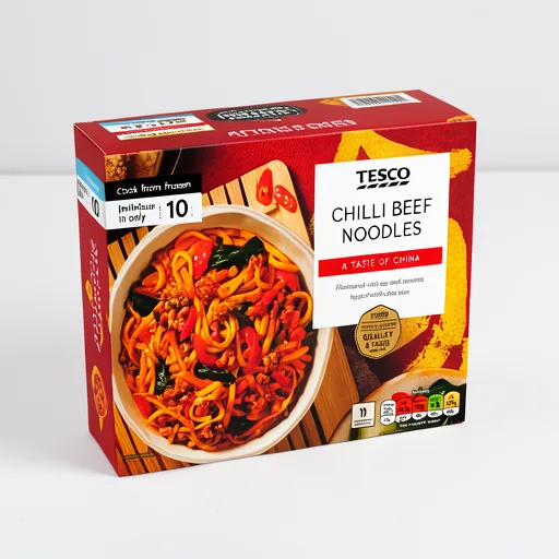 Tesco Chili Beef Noodles 400g