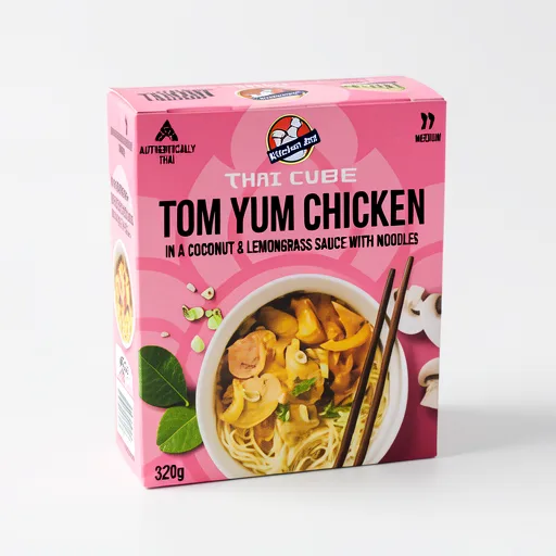 Kitchen Joy Tom Yum Chicken in a Coconut & Lemongrass Sauce with Noodles 320g