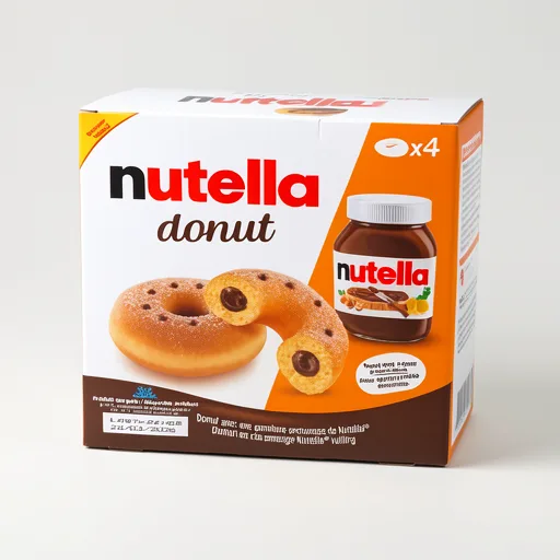 Nutella Chocolate & Hazelnut Frozen Ring Donut 4 Pieces 240g
