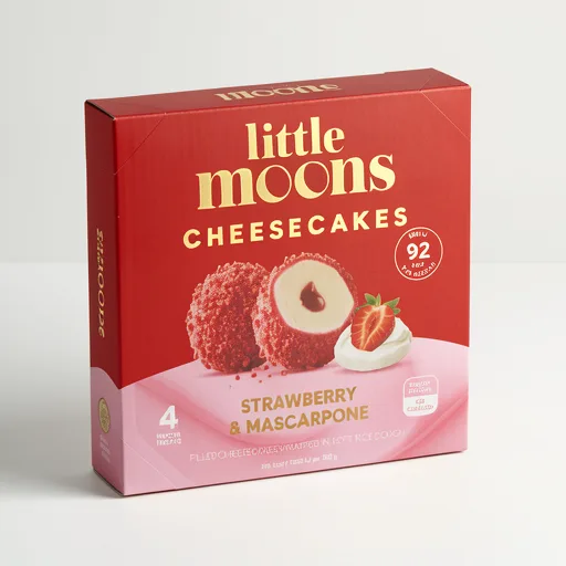 Little Moons Strawberry & Mascarpone Mochi Cheesecakes 4x30g