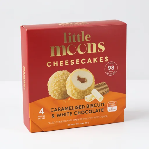 Little Moons Caramelised Biscuit & White Chocolate Cheesecakes 4x30g