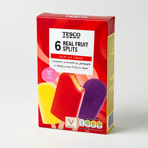 Tesco Real Fruit Splits 6 X 73Ml