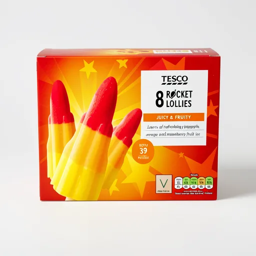Tesco Rocket Lollies 8 Pack 464Ml