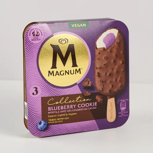 Magnum Collection Vegan Blueberry Cookie Ice Cream Sticks 3 x 90ml