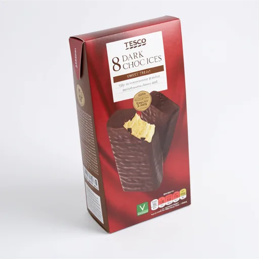 Tesco Dark Choc Ices 8x70ml