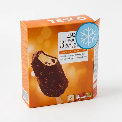 Tesco Chocolate & Almond Ice Creams 3X110ml