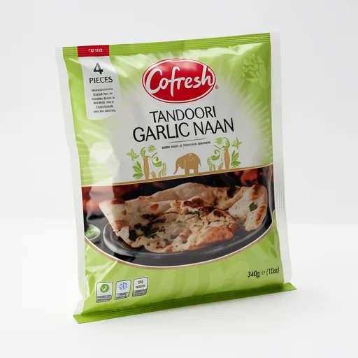 Cofresh Tandoori Garlic Naan 4 Pieces 340G