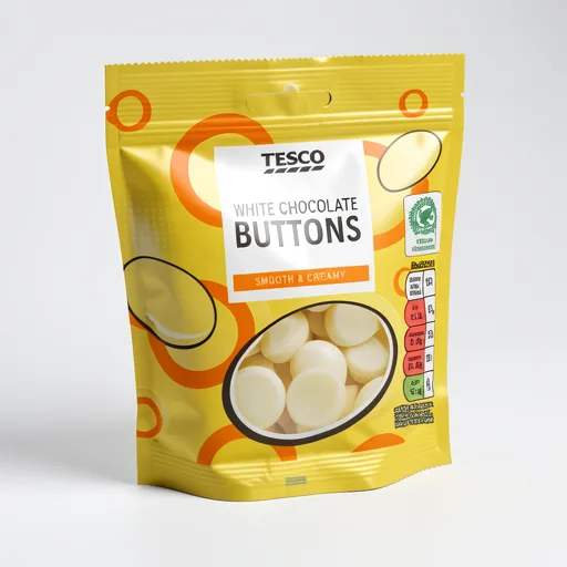 Tesco White Chocolate Buttons 70G