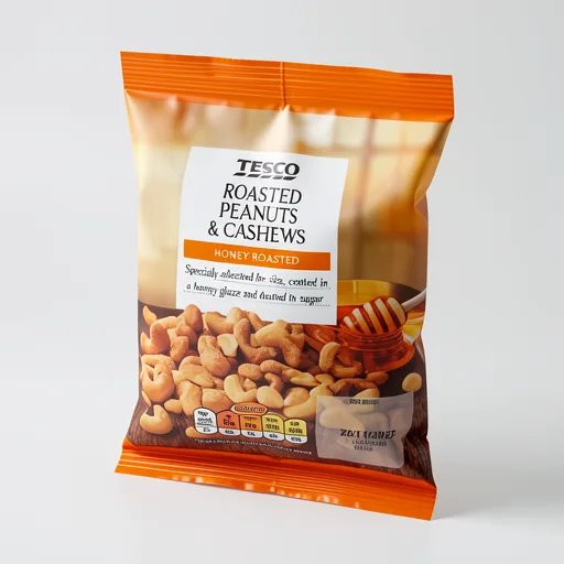 Tesco Honey Roast Peanuts & Cashews 200G