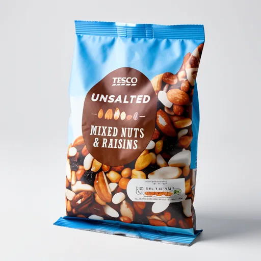 Tesco Unsalted Mixed Nuts & Raisins 250G