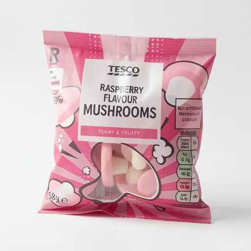 Tesco Raspberry Mushrooms 75G