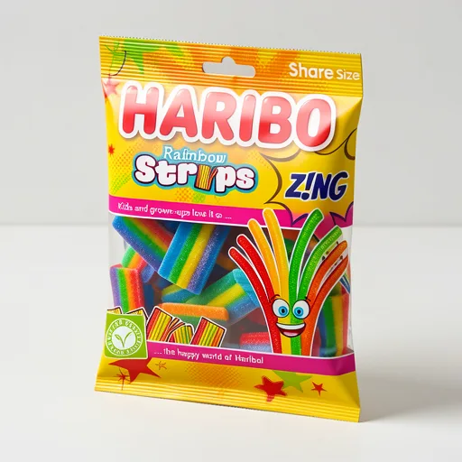 Haribo Rainbow Strips 130G