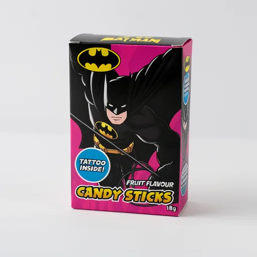 Fruit Flavour Candy Sticks With Temporary Tattoo 18G
