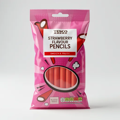 Tesco Strawberry Pencils 75G