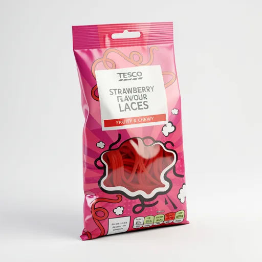 Tesco Strawberry Laces 75G