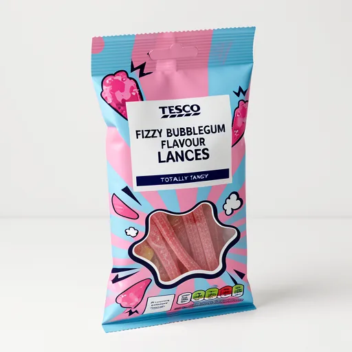 Tesco Fizzy Bubblegum Lances 75G