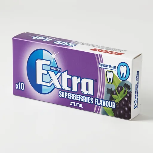 Extra Blueberry Flavour Sugarfree Chewing Gum 10 Pieces