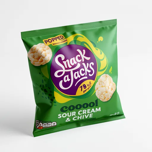 Snack a Jacks Sour Cream & Chive Rice Cakes Multipack Snacks 5x19g