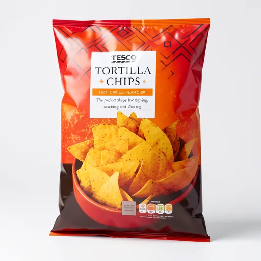 Tesco Tortilla Chips Hot Chill Flavour 200G