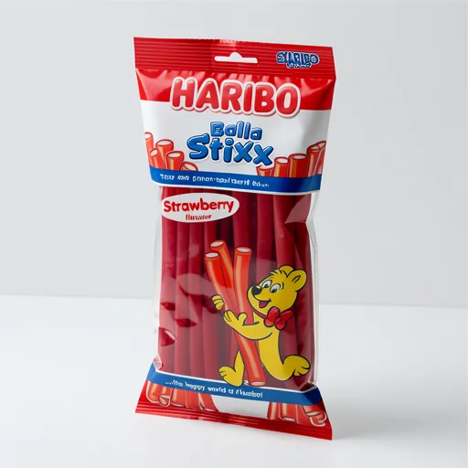 Haribo Balla Stixx Chewy Strawberry Flavour Sweets Sharing Bag 140g