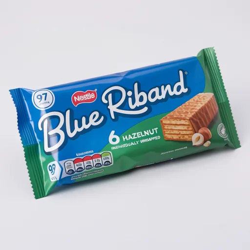 Blue Riband Hazelnut Wafer Biscuit Bar 6 Pack Multipack 108g 
