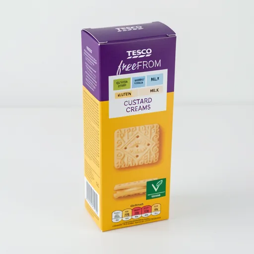 Tesco Free From Custard Creams Biscuits 125g