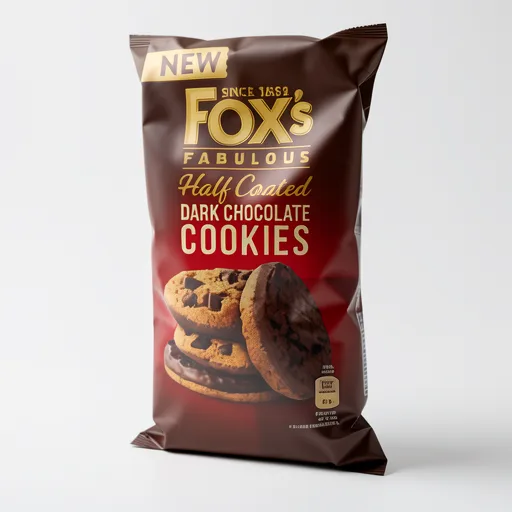 Fox's Chocolatey Biscuits Half Coated Dark Chocolate Cookies