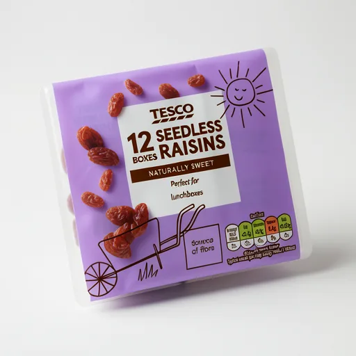Tesco Seedless Raisins 12 Pack 168G