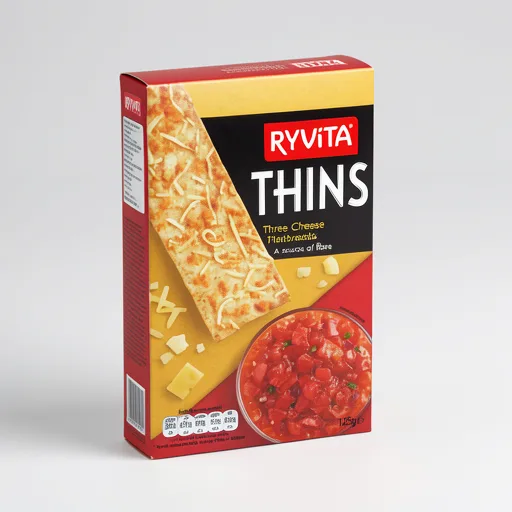 Ryvita 3 Cheese Thins 125G