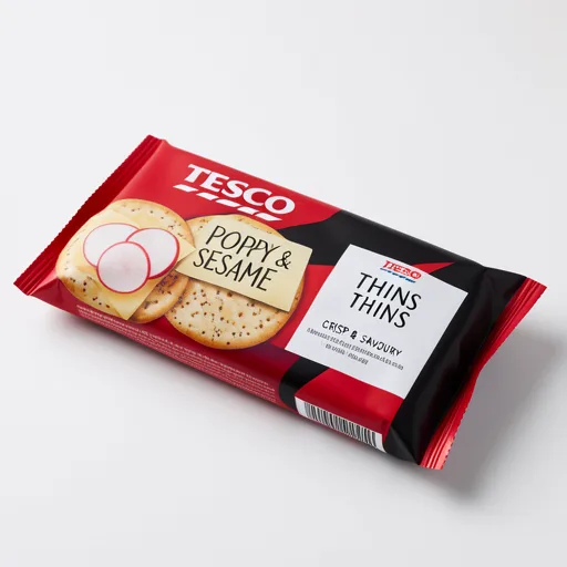 Tesco Poppy & Sesame Thins 150g