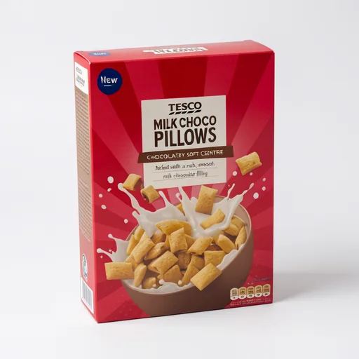 Tesco Milk Choco Pillows Cereal 375g