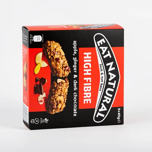 Eat Natural Fruit & Nut Bars - Apple, Ginger & Dark Chocolate 3 Pack 40g