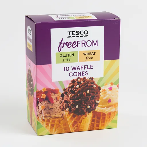 Tesco Free From 10 Waffle Cones