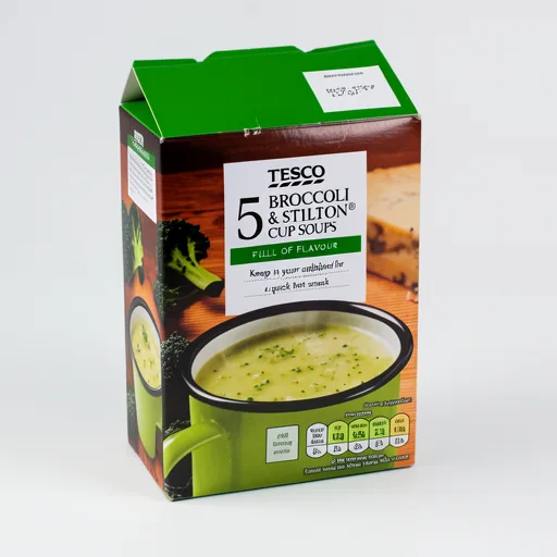 Tesco Broccoli & Stilton Cup Soups 5 Pack 120g
