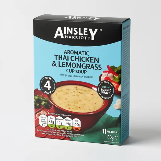 Ainsley Harriott Aromatic Thai Chicken & Lemongrass Cup Soup x4 80g