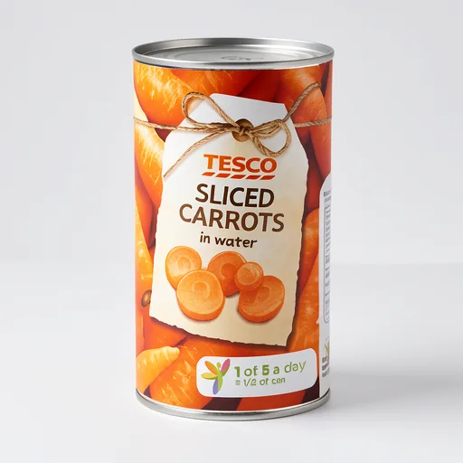 Tesco Sliced Carrots In Water 300G