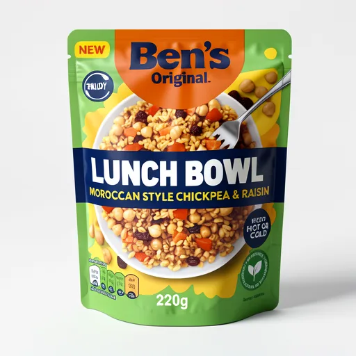 Bens Original Lunch Bowl Moroccan Style Microwave Grains Instant Meal 220g