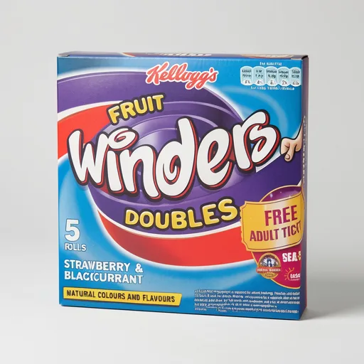 Kellogg's Fruit Winders Doubles Strawberry & Blackcurrant Snack Rolls 5x17g