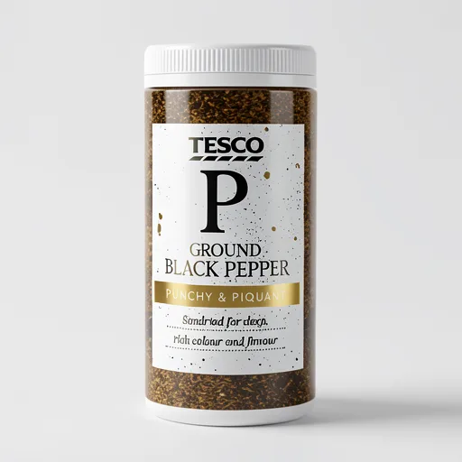 Tesco Ground Black Pepper 25G