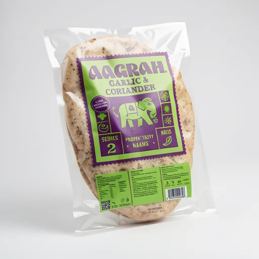 Aagrah Garlic & Coriander Proppa' Tasty Naans 2 x 200g