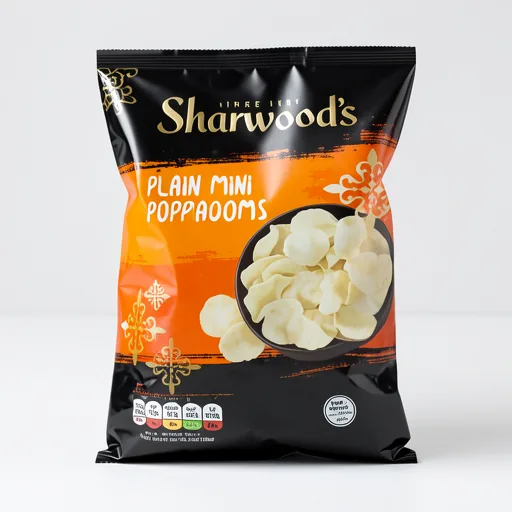Sharwoods Street Food Plain Mini Poppadoms 55g
