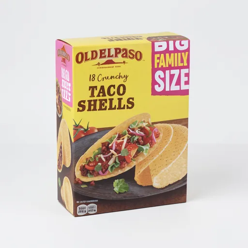 Old El Paso 18 Crunchy Taco Shells Family Pack 234g